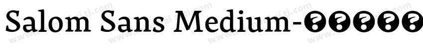 Salom Sans Medium字体转换